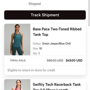 Base Pace Two-Toned Ribbed Tank Top